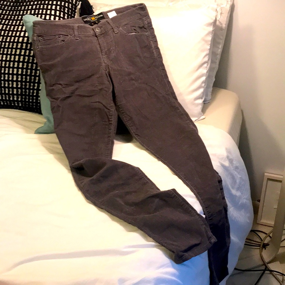 Grey corduroy Lucky Brand Pants